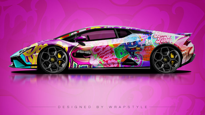 Lamborghini Huracan Tecnica - Pop Art Design